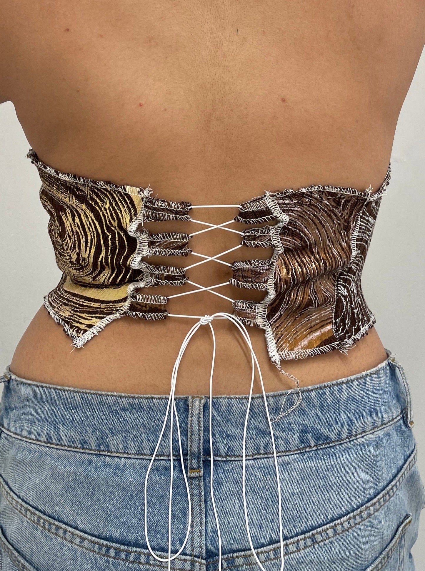 Letter Swirl Corset-Hadiyah Hussain-APOC STORE