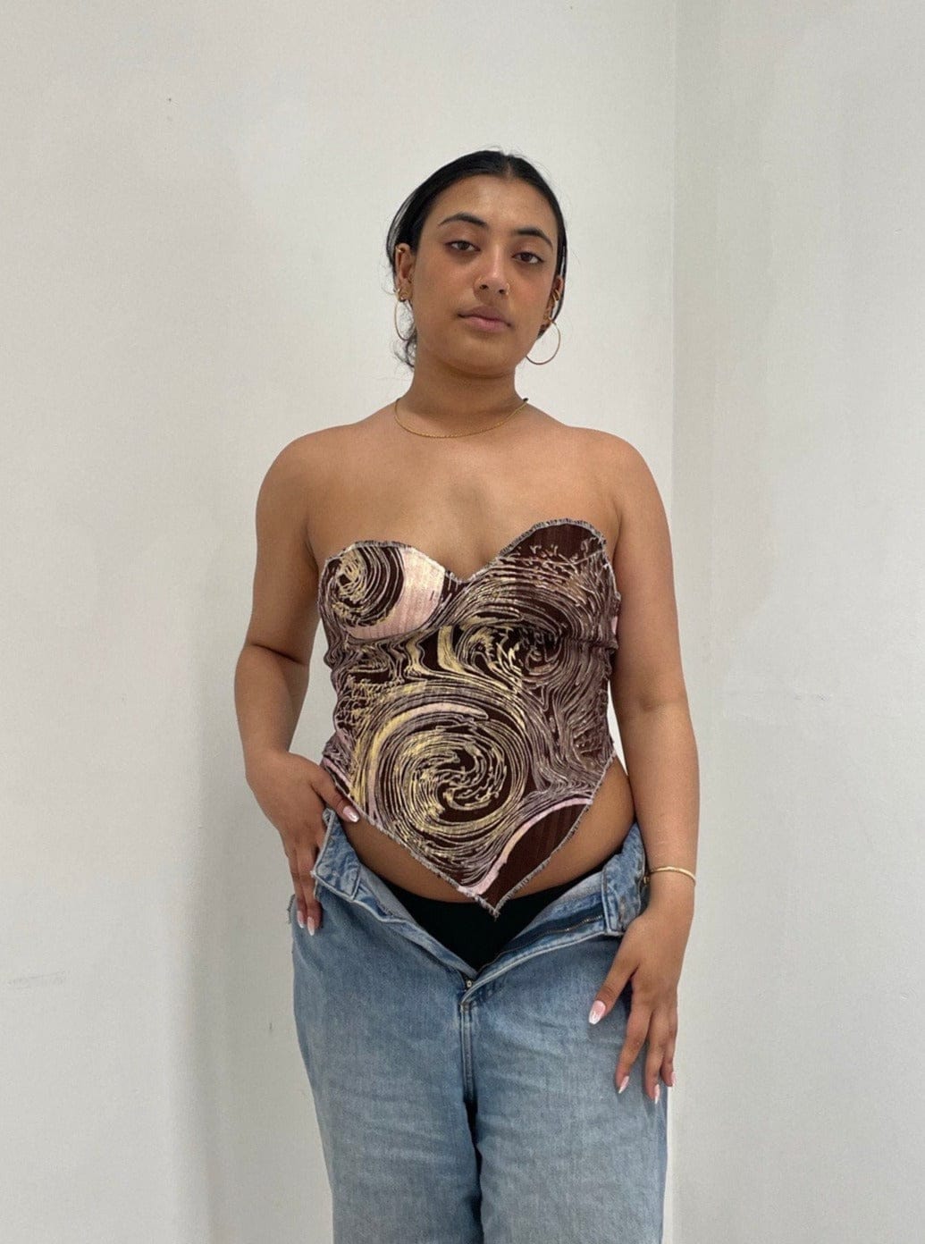 Letter Swirl Corset-Hadiyah Hussain-APOC STORE