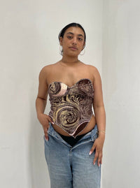 Letter Swirl Corset-Hadiyah Hussain-APOC STORE