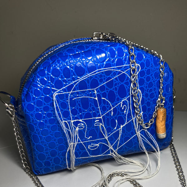 Embroidered Mini Bag Blue-Jetpack Hom(m)e-APOC STORE