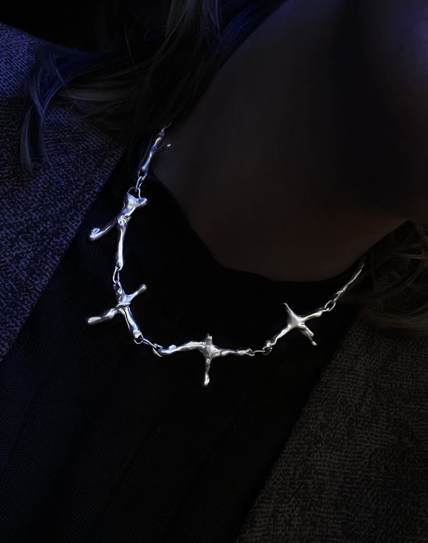 CROSS BONES NECKLACE-Colombe d’Humieres-APOC STORE