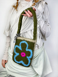 2D Olive Mini Flower Bag-Carboot-APOC STORE