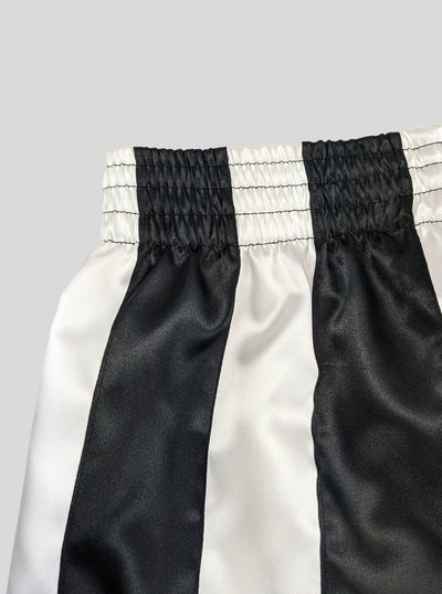 Ribbon Shorts Black & White-Adam Jones-APOC STORE
