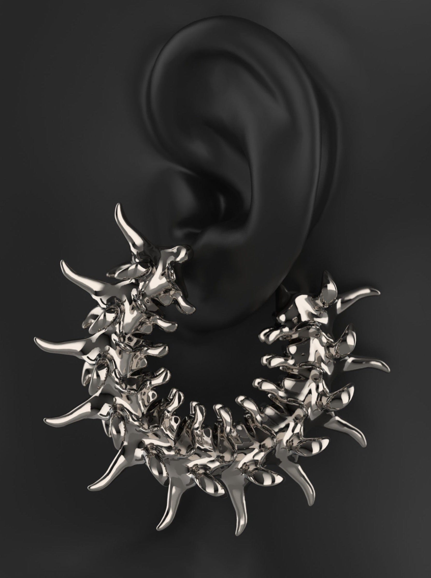 Spine Earrings No.1-Agoston Balazs-APOC STORE