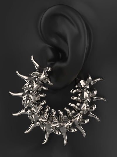 Spine Earrings No.1-Agoston Balazs-APOC STORE