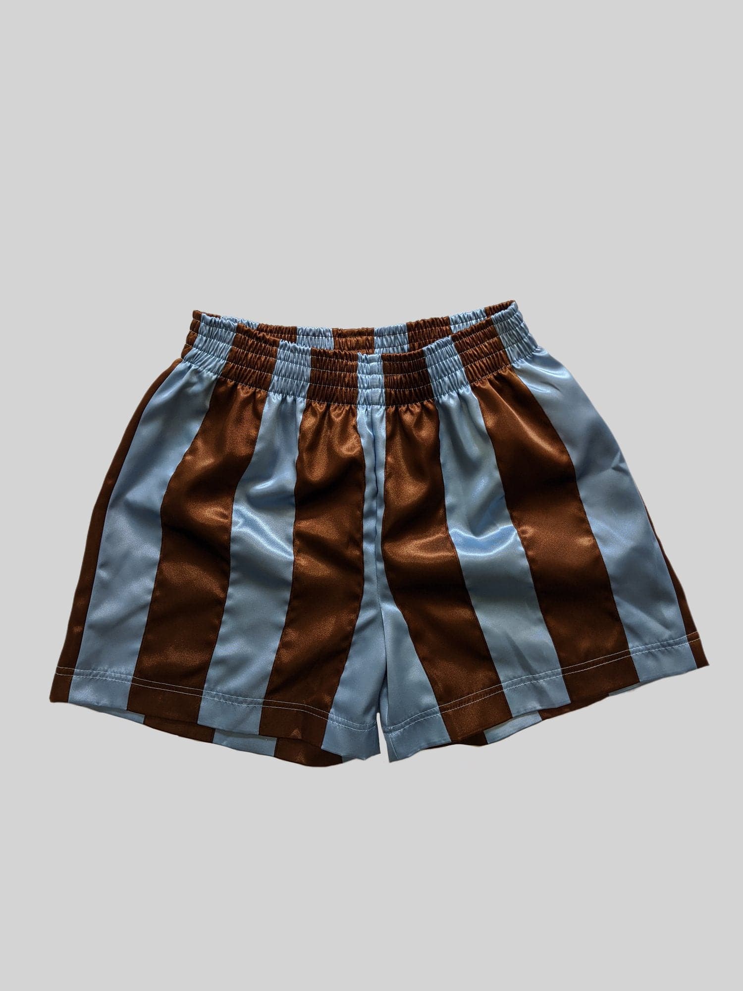 Ribbon Shorts Brown & Blue-Adam Jones-APOC STORE