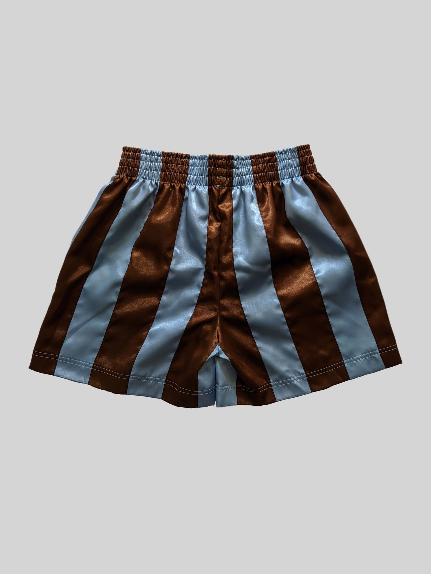 Ribbon Shorts Brown & Blue-Adam Jones-APOC STORE