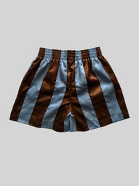 Ribbon Shorts Brown & Blue-Adam Jones-APOC STORE