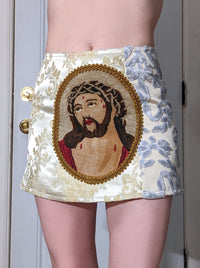 Jesus Needlepoint Skirt-Kristin Mallison-APOC STORE