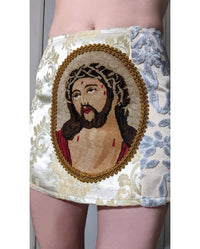 Jesus Needlepoint Skirt-Kristin Mallison-APOC STORE