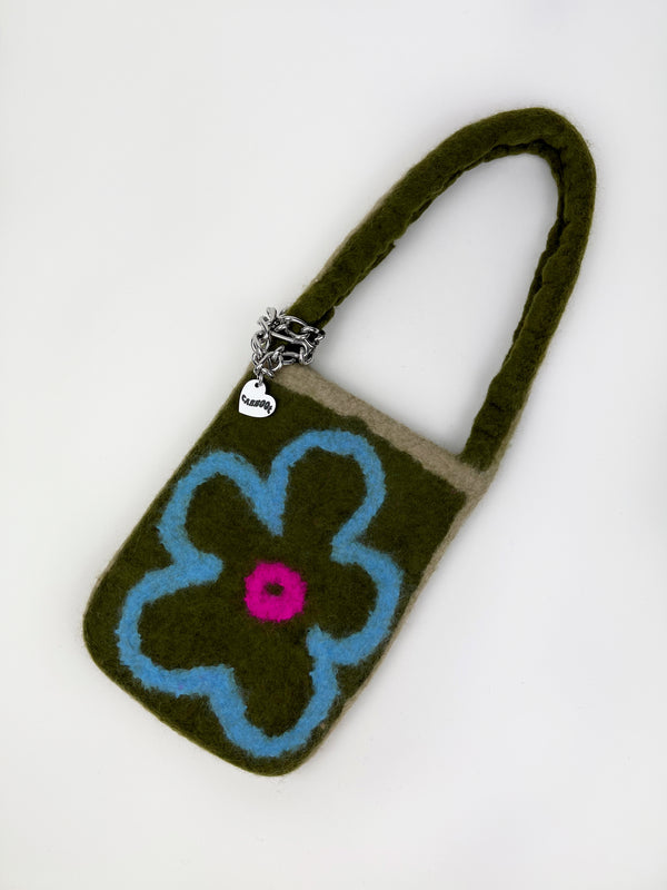 2D Olive Mini Flower Bag-Carboot-APOC STORE