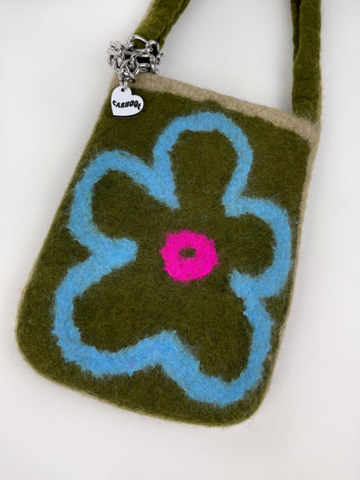 2D Olive Mini Flower Bag-Carboot-APOC STORE