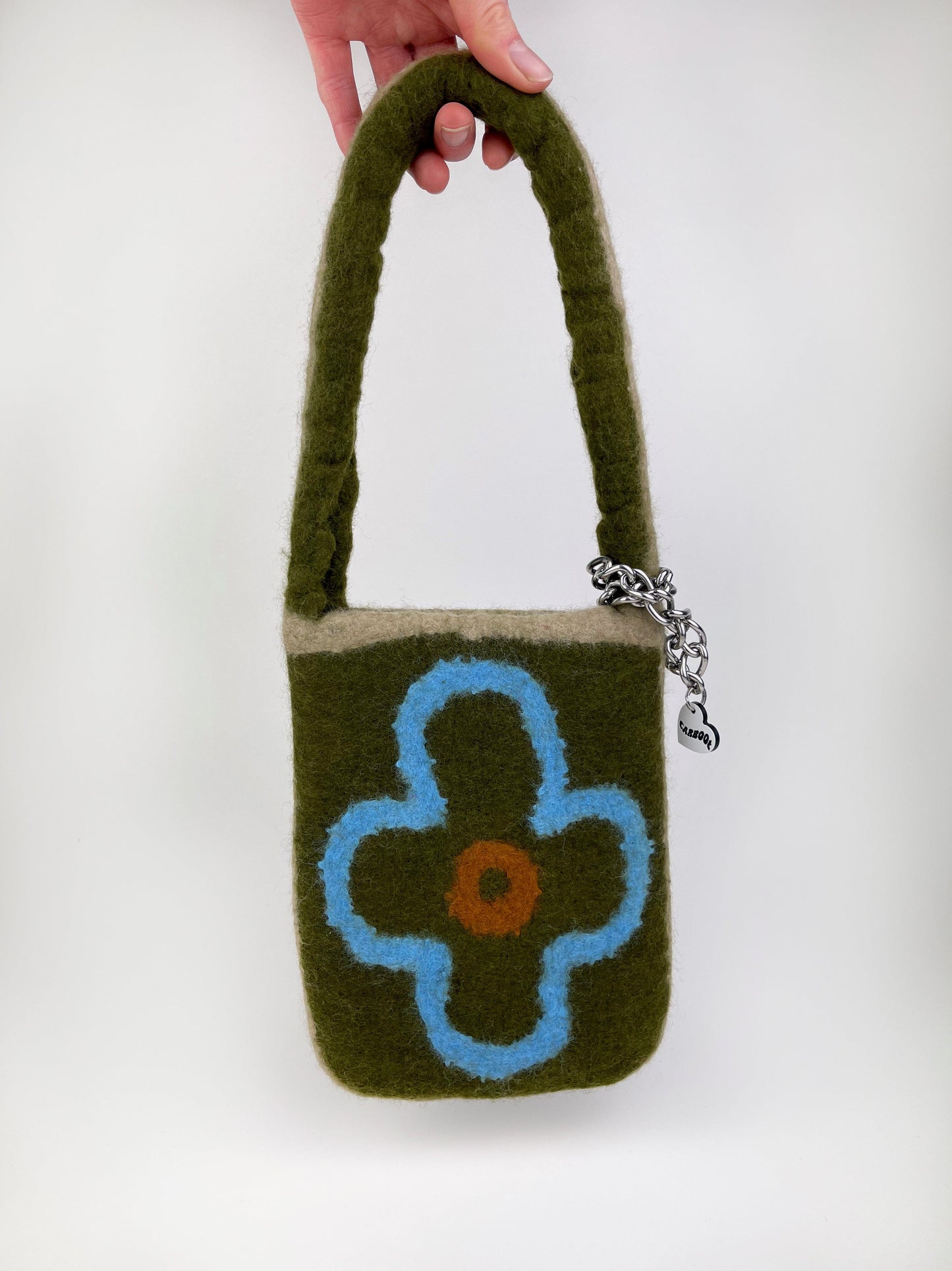 2D Olive Mini Flower Bag-Carboot-APOC STORE