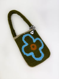 2D Olive Mini Flower Bag-Carboot-APOC STORE