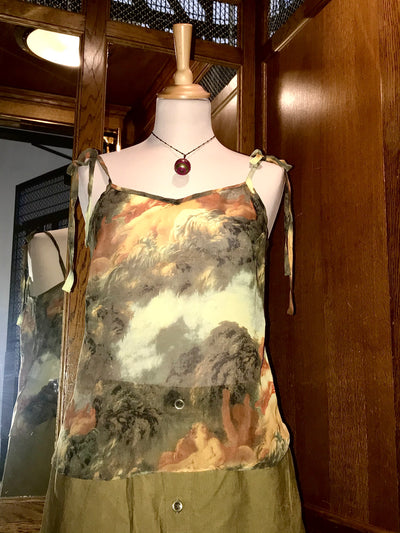 Baroque Silk Top-Polyhedron-APOC STORE