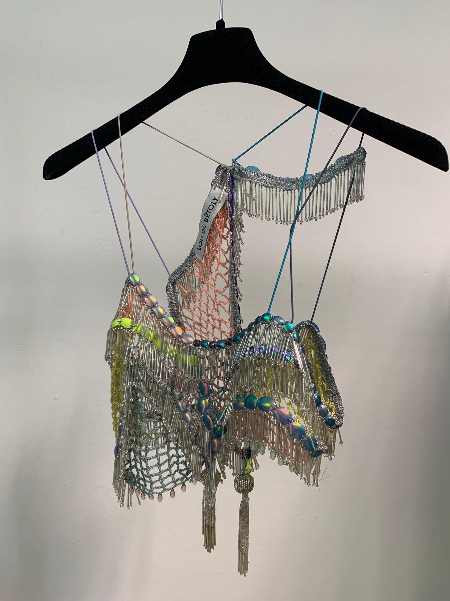 Fringed Beaded Crochet Top-Lou de Bètoly-APOC STORE