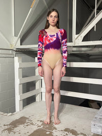 Embroidered Hand Dyed 3 Bodysuit Multicolour-Celia Calderón Asensio-APOC STORE