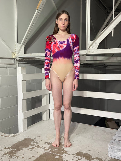 Embroidered Hand Dyed 3 Bodysuit Multicolour-Celia Calderón Asensio-APOC STORE