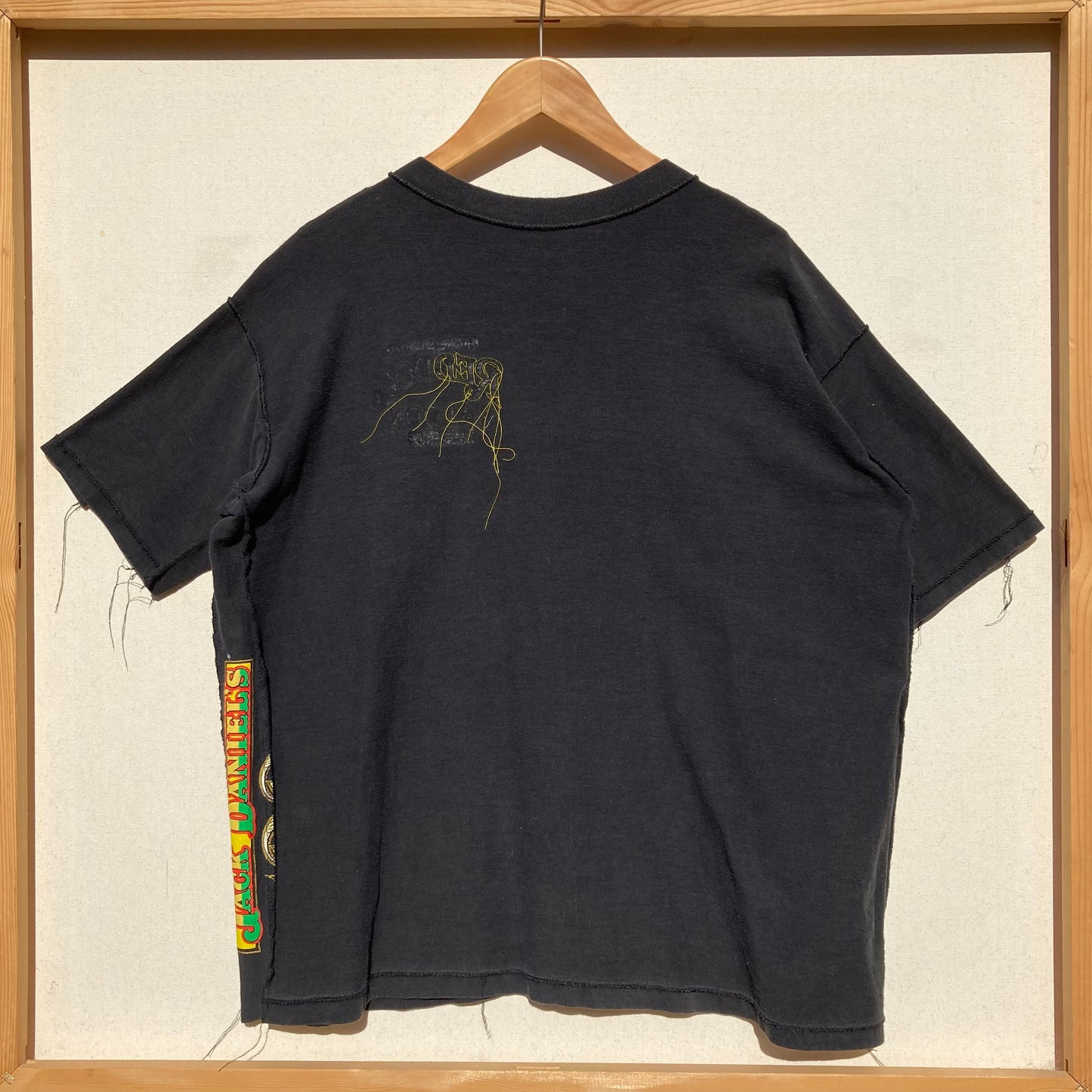 Black Deconstructed Tee with embroidered Dog Head-Jetpack Hom(m)e-APOC STORE