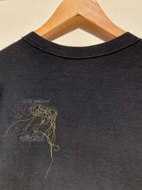 Black Deconstructed Tee with embroidered Dog Head-Jetpack Hom(m)e-APOC STORE