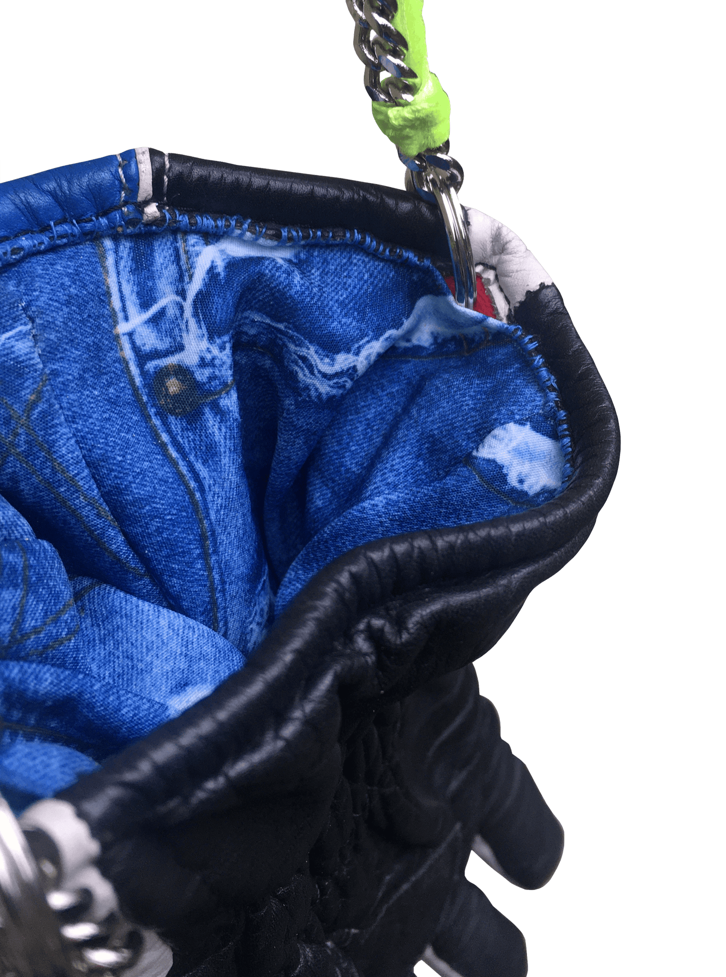 Blue and Black Neon Chain Handbag-phlegm-APOC STORE