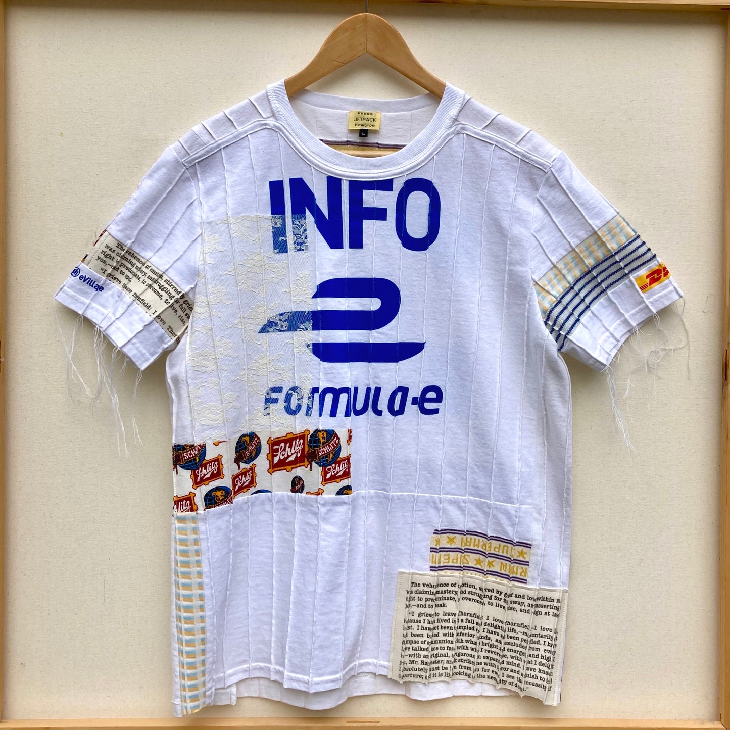 Pin-tuck Patchwork Shirts (White)-Jetpack Hom(m)e-APOC STORE