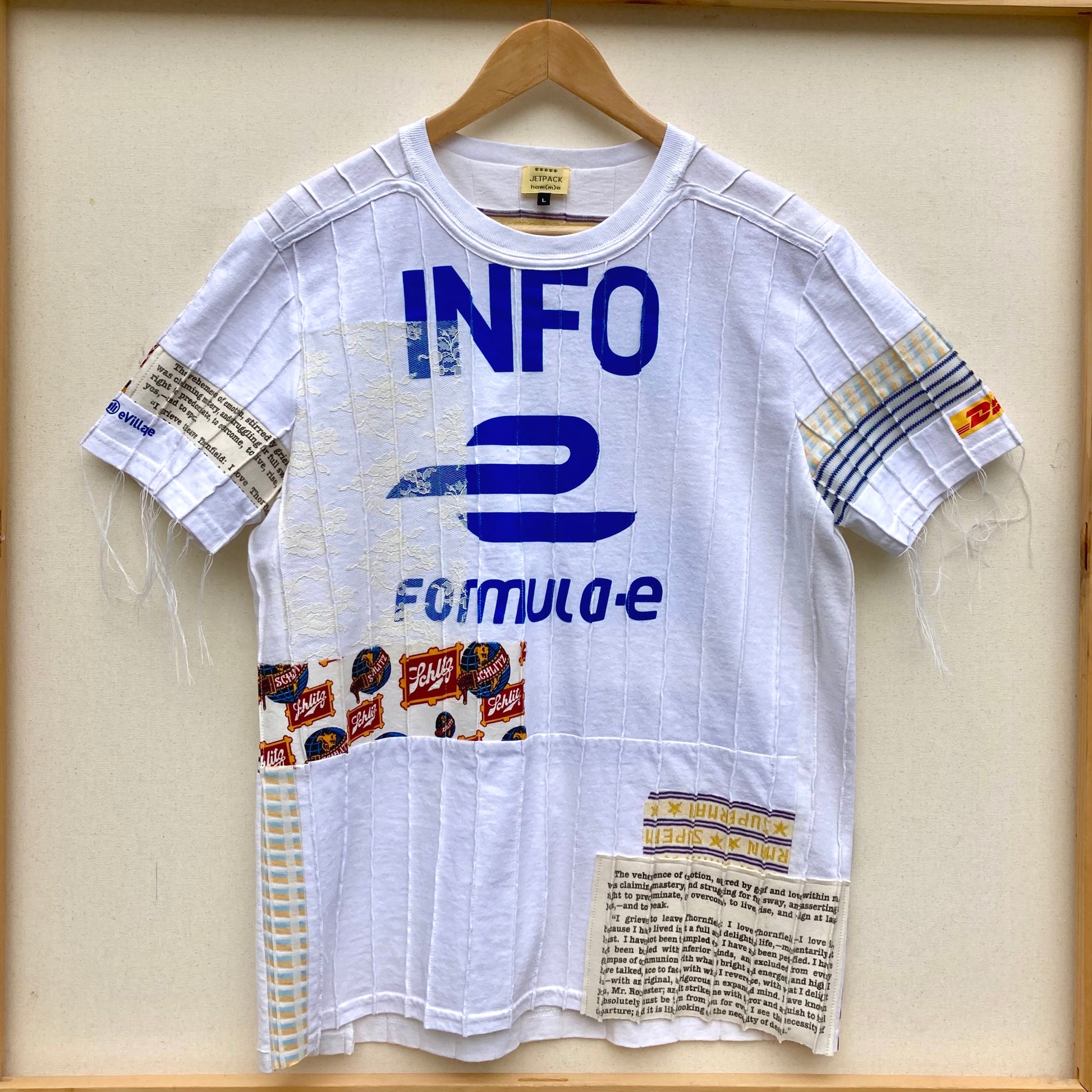 Pin-tuck Patchwork Shirts (White)-Jetpack Hom(m)e-APOC STORE