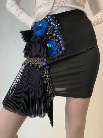 Embroidered Mini Skirt-Lou de Bètoly-APOC STORE