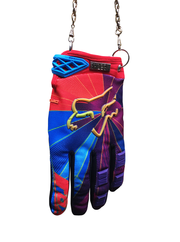 Red Fox Glove Gold Chain Handbag-phlegm-APOC STORE