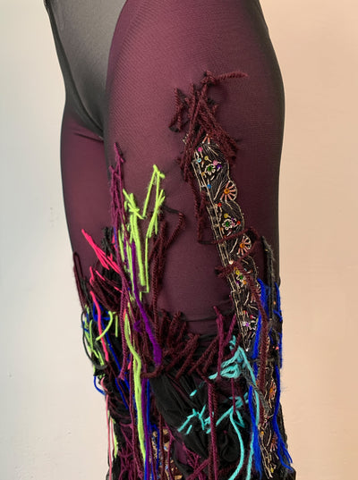 Flared Embroidered Tulle Leggings-Lou de Bètoly-APOC STORE