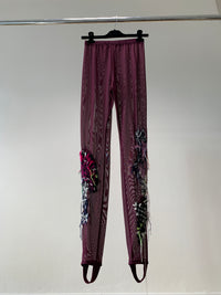 Embroidered Tulle Strap Leggings-Lou de Bètoly-APOC STORE