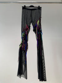 Flared Embroidered Tulle Leggings-Lou de Bètoly-APOC STORE