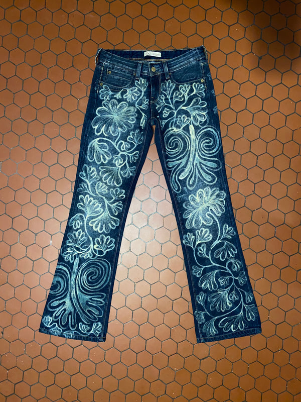 Hand Painted Jeans-Anna Castellano-APOC STORE
