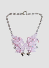 Pink Spiral Butterfly Necklace-Emma Pryde-APOC STORE