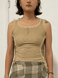 Crinkle Tank Top-GARBAGE CORE-APOC STORE