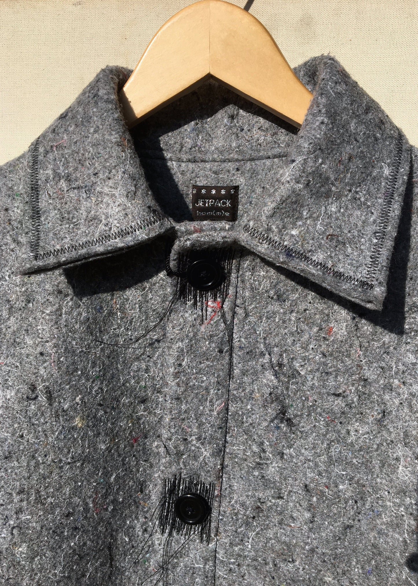 Grey Recycled Fiber Coat-Jetpack Hom(m)e-APOC STORE