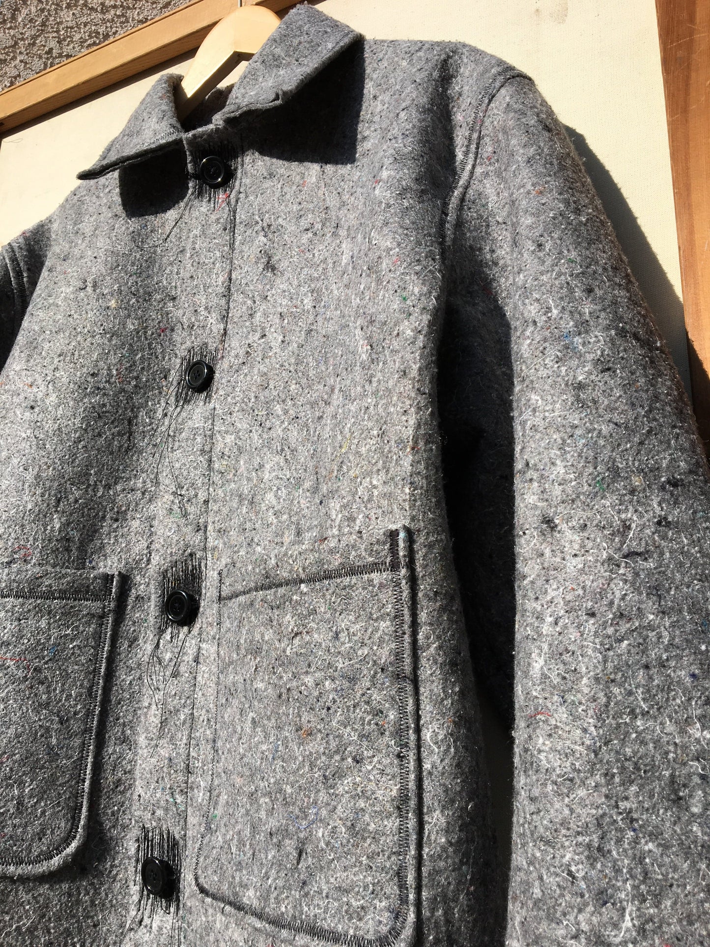 Grey Recycled Fiber Coat-Jetpack Hom(m)e-APOC STORE