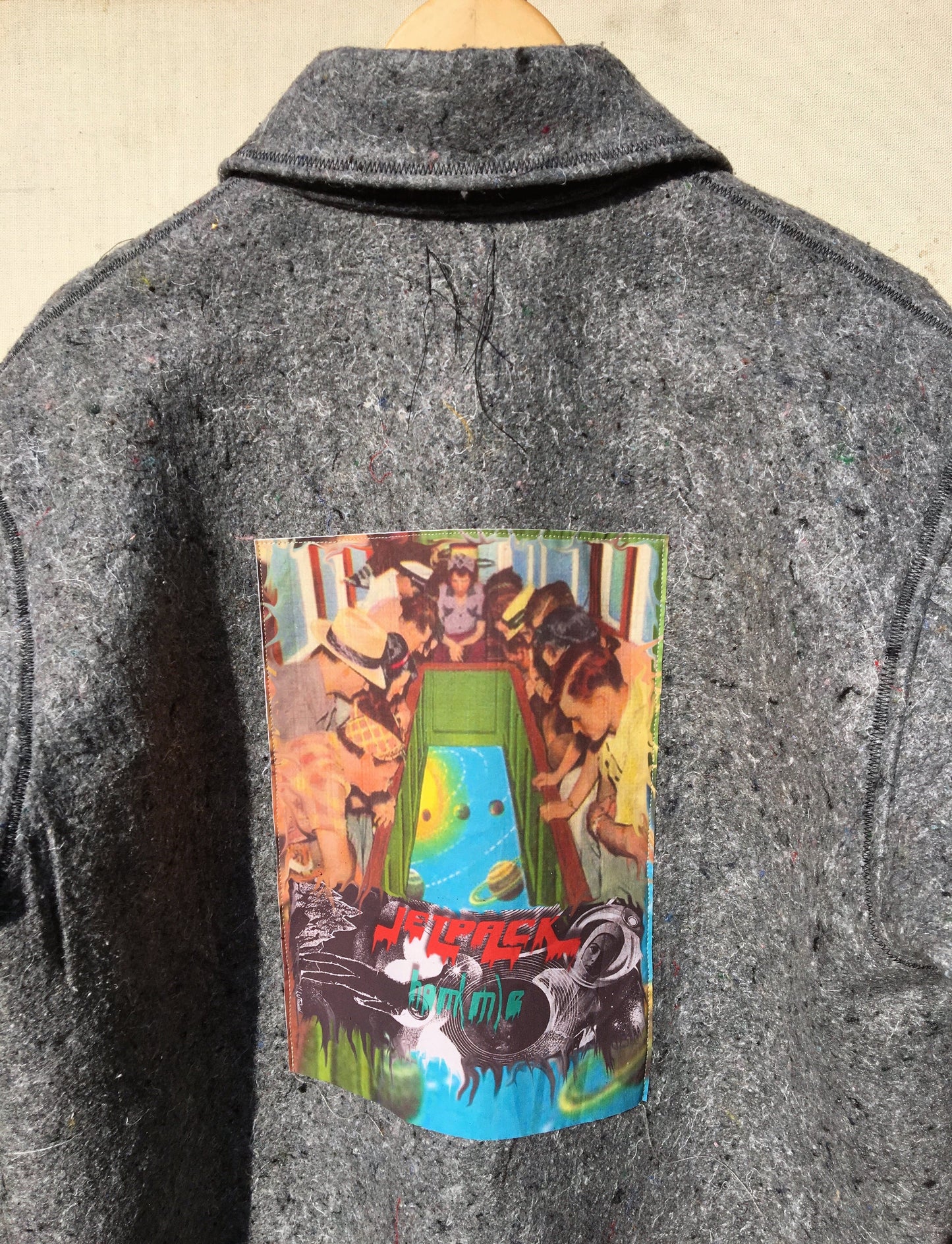 Grey Recycled Fiber Coat-Jetpack Hom(m)e-APOC STORE