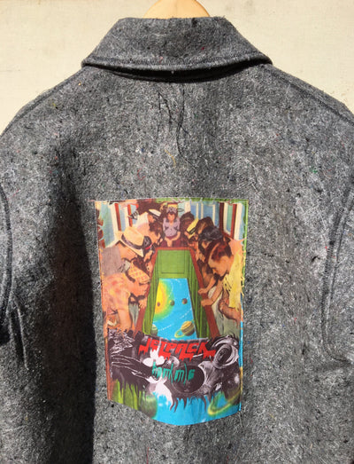 Grey Recycled Fiber Coat-Jetpack Hom(m)e-APOC STORE