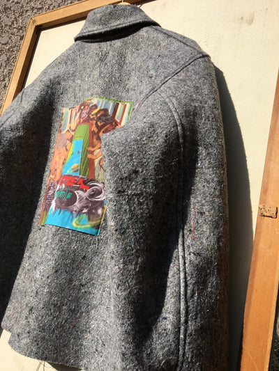 Grey Recycled Fiber Coat-Jetpack Hom(m)e-APOC STORE