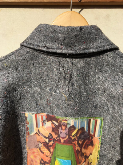 Grey Recycled Fiber Coat-Jetpack Hom(m)e-APOC STORE