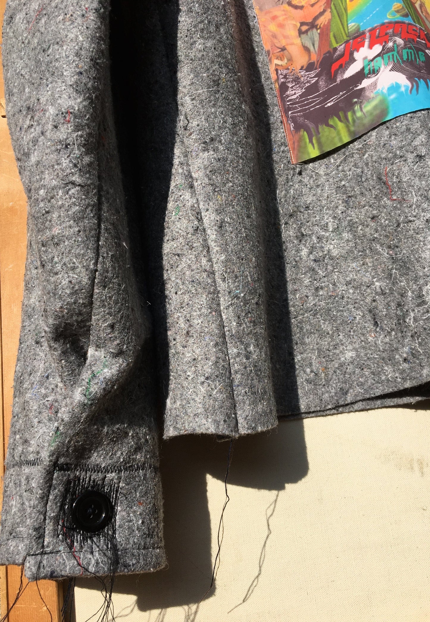 Grey Recycled Fiber Coat-Jetpack Hom(m)e-APOC STORE