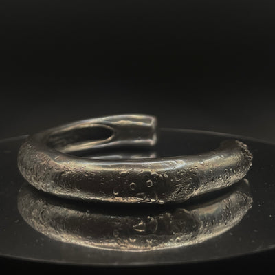 Silver Textured Horn Bangle-Jules Bramley-APOC STORE