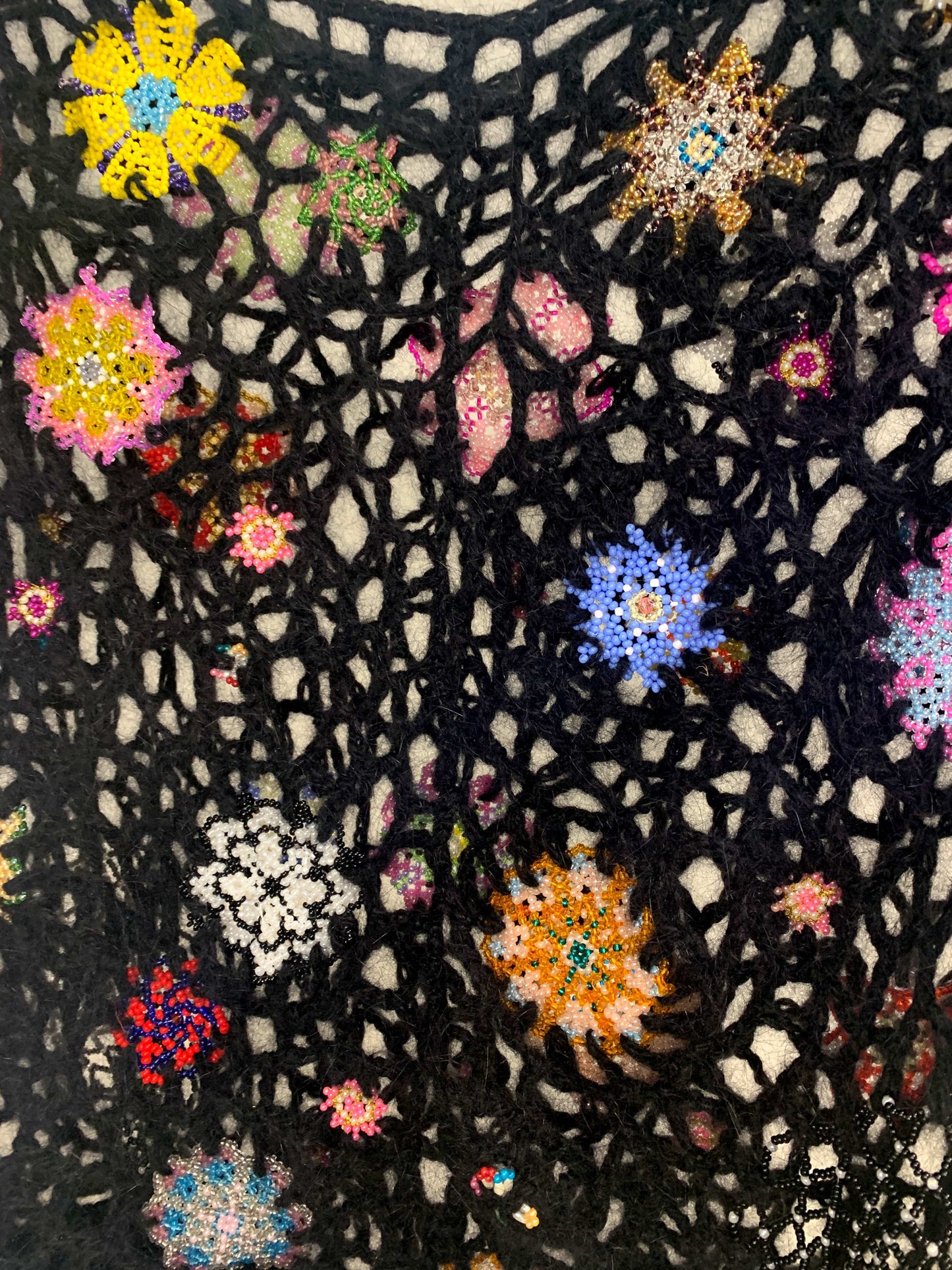 Bead Weaving Top Black-Lou de Bètoly-APOC STORE