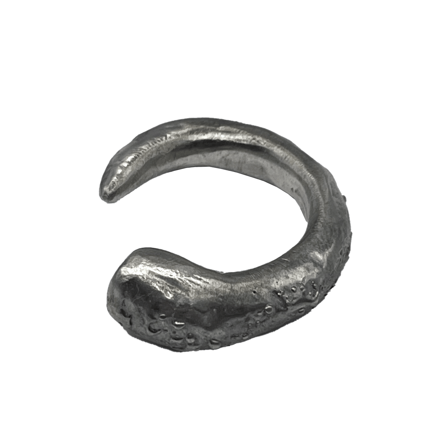 Silver Textured Horn Rings-Jules Bramley-APOC STORE