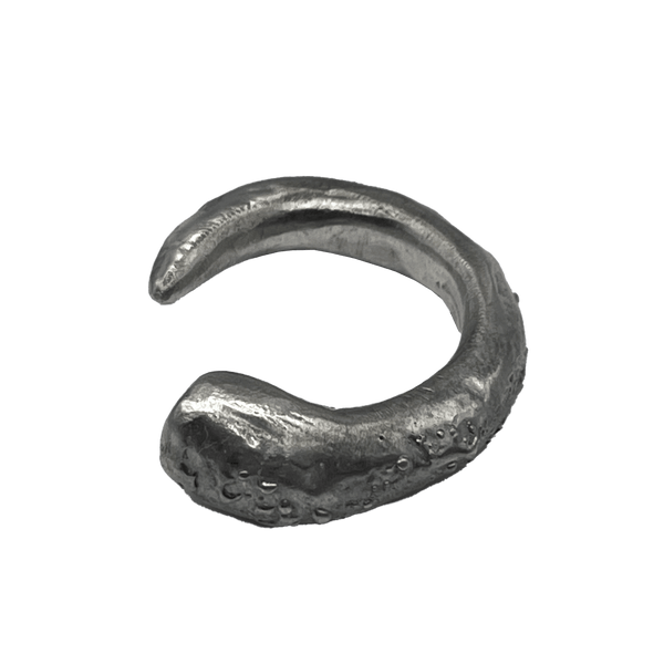 Silver Textured Horn Rings-Jules Bramley-APOC STORE
