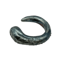 Oxidised Silver Textured Horn Rings-Jules Bramley-APOC STORE