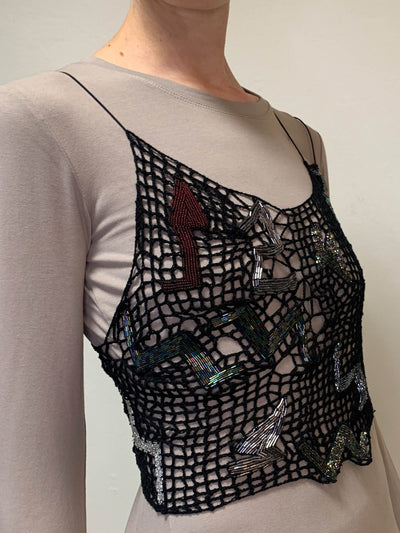 Embroidered Crochet Tetris Top-Lou de Bètoly-APOC STORE