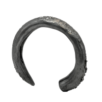 Silver Textured Horn Bangle-Jules Bramley-APOC STORE