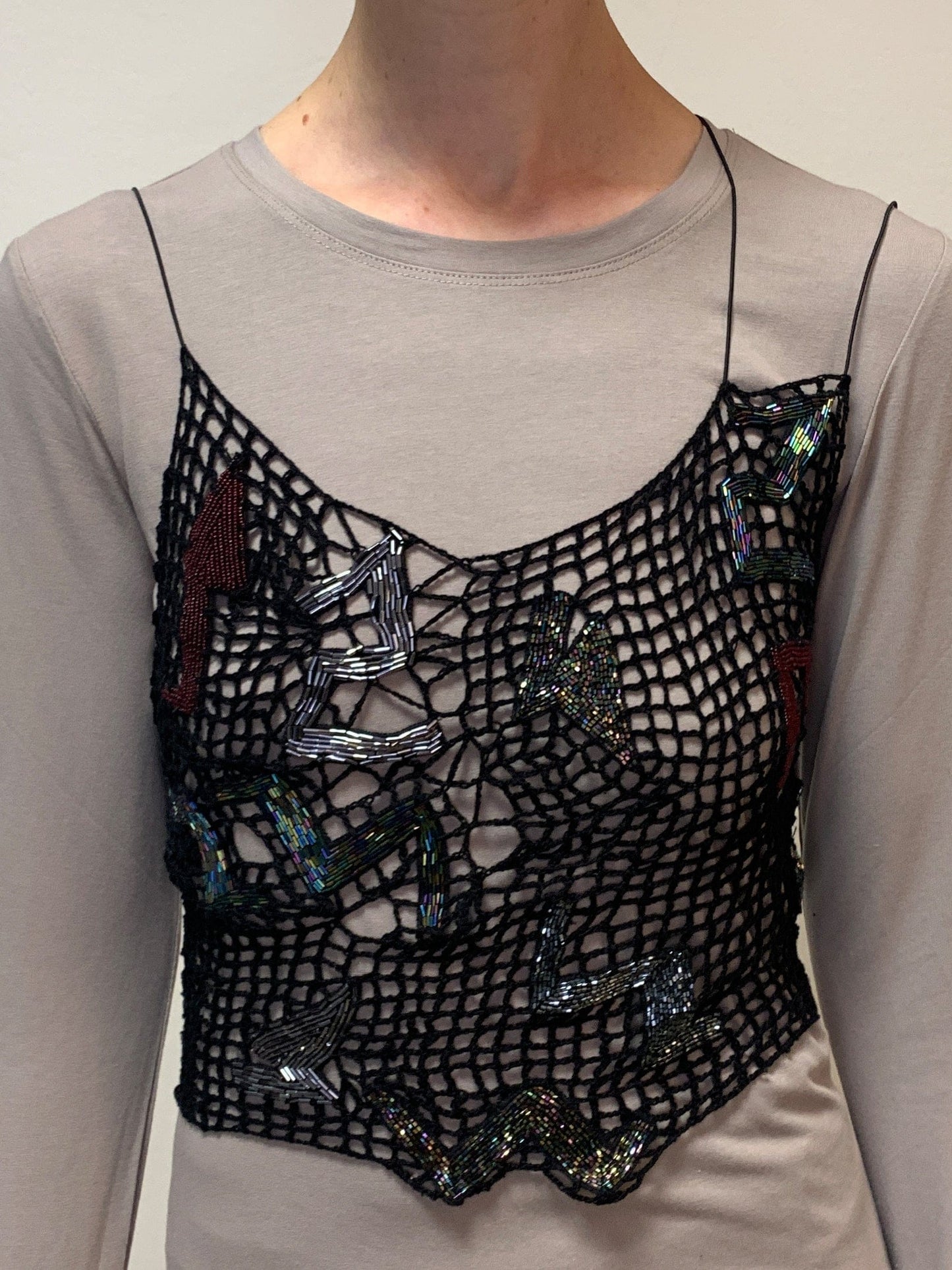 Embroidered Crochet Tetris Top-Lou de Bètoly-APOC STORE
